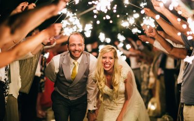 Glowing and shimmery wedding