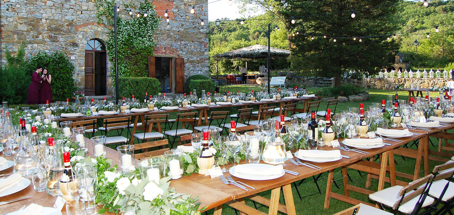 Villa Ambra tuscan wedding reception